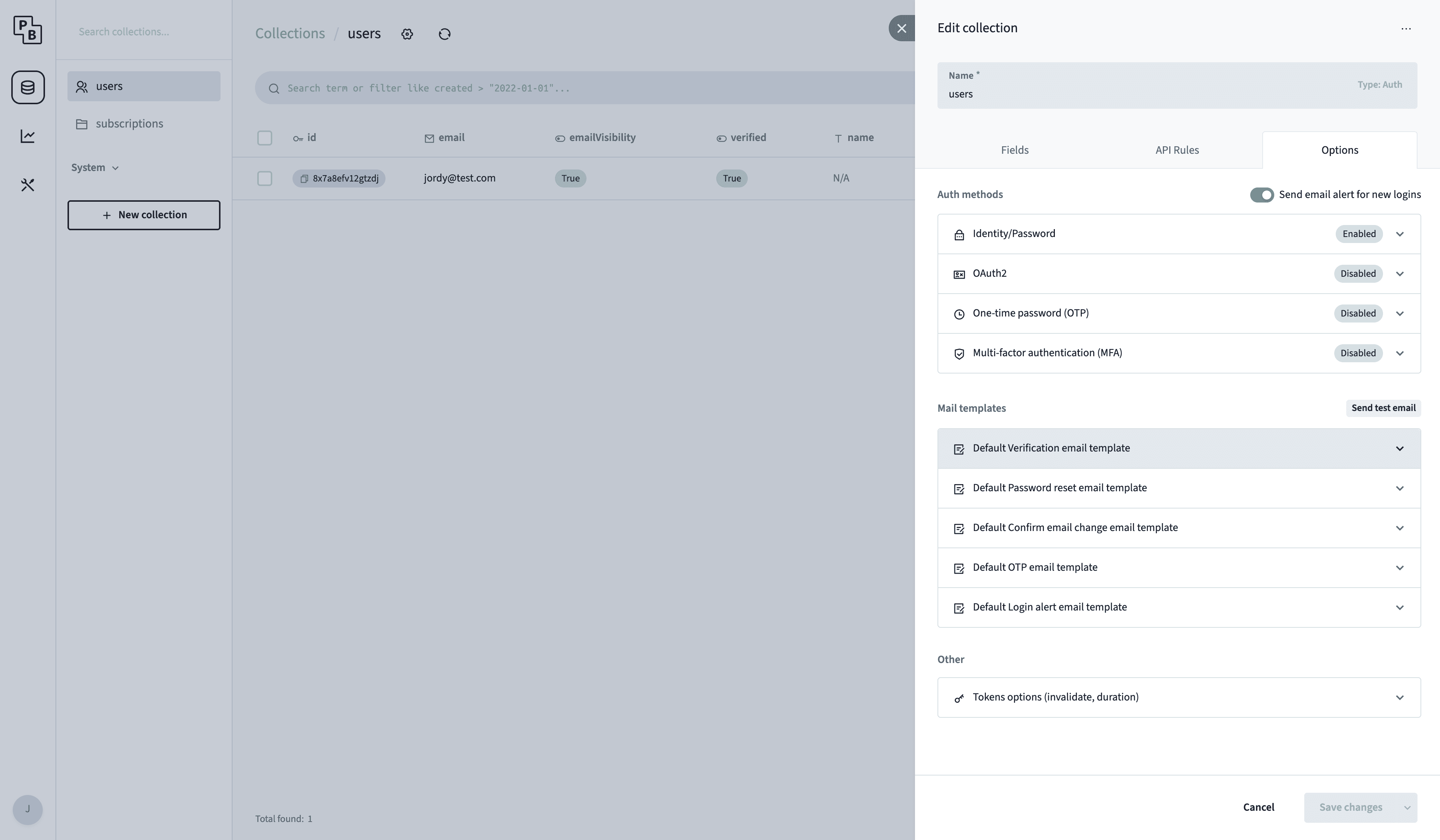 PocketBase Default Email Templates